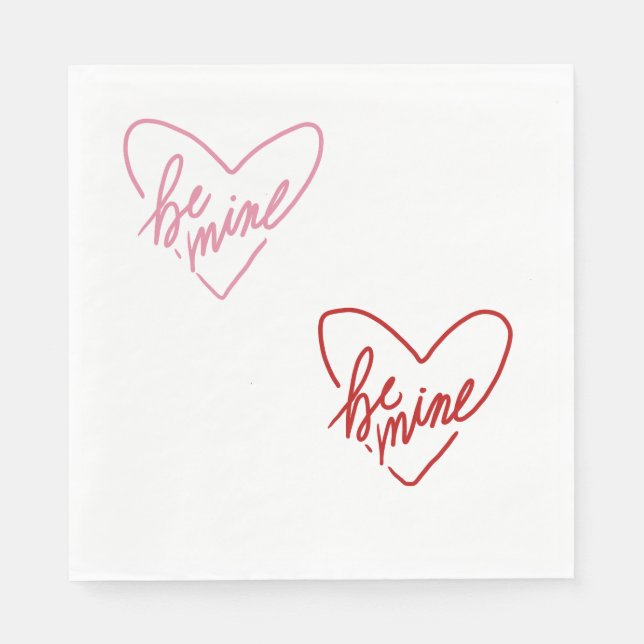 SERVIETTE EN PAPIER BE MINE  (Devant)