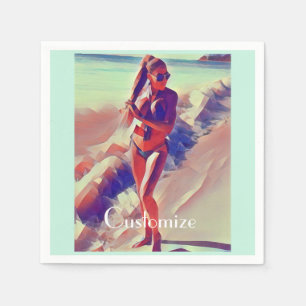 Serviette En Papier Beach Girl Thunder_Cove