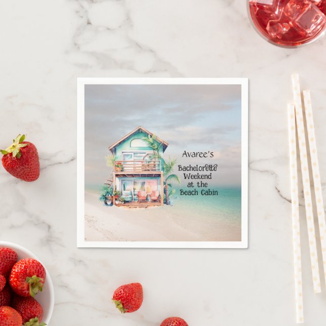 Serviette En Papier Beach House Bachelorette Party (En situation)