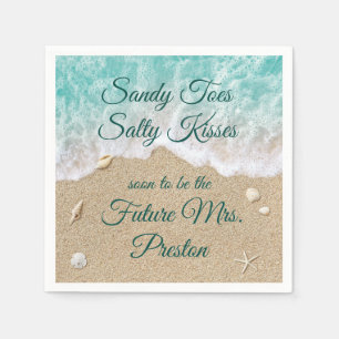 Serviette En Papier Beach Waves Fête des mariées Napkin