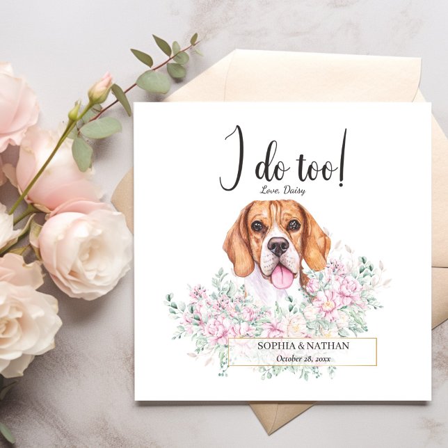 Serviette En Papier Beagle Chien Mariage Cocktail Napkins (Créateur téléchargé)