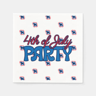 Serviette En Papier Beagle Patriotique Rouge Blanc Et Bleu 4 juillet