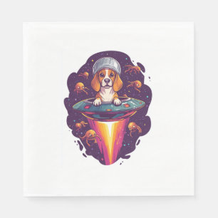 Serviette En Papier Beagle - Rencontre de Chien Intergalactique