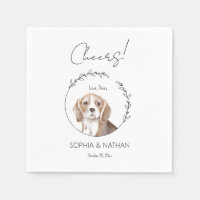 Beagle simple Chien Chien Mariage Cocktail Napkins