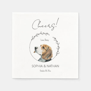 Serviette En Papier Beagle simple chien Mariage Cocktail serviettes