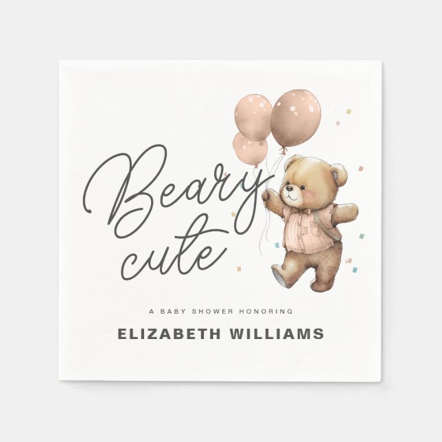 Serviette En Papier Béaire Moderne Simple Baby shower mignonne (Devant)