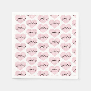 Serviette En Papier Beat du coeur VII