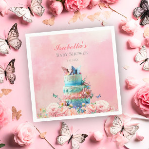Serviette En Papier Beau Baby shower des jumeaux Papillons