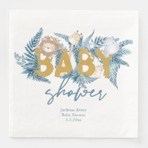 Serviette En Papier Beau Baby shower Safari Animaux