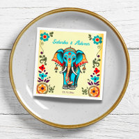 Beau mariage indien orné d'éléphant