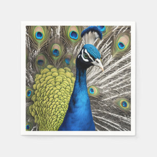 Serviette En Papier Beau Peacock