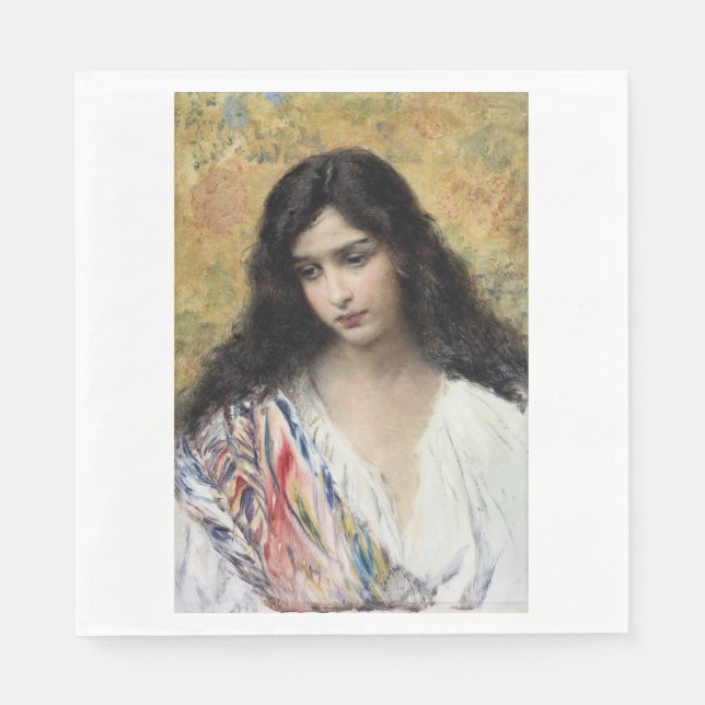 Serviette En Papier Beauté russe (par Konstantin Makovsky) (Devant)