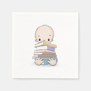 Serviette En Papier Bébé Avec Livres Enseignant Douche