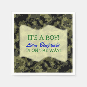 Serviette En Papier Bébé - baby shower orienté de Camo