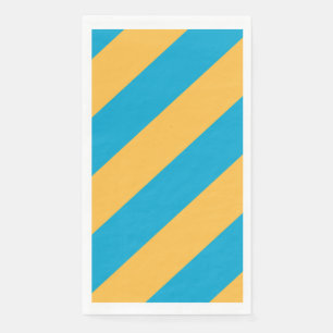 Serviette En Papier Bébé Bleu et Jaune rayures