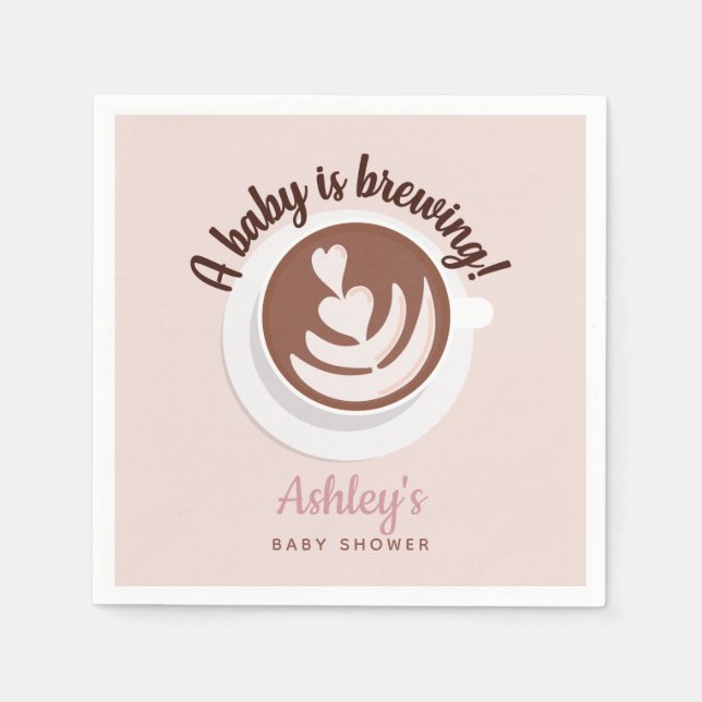 Serviette En Papier Bébé brasse Café Brunch Baby shower Saupoudrer (Devant)