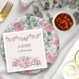 Serviette En Papier Bébé brasse des tasses à thé Vintages à la florale