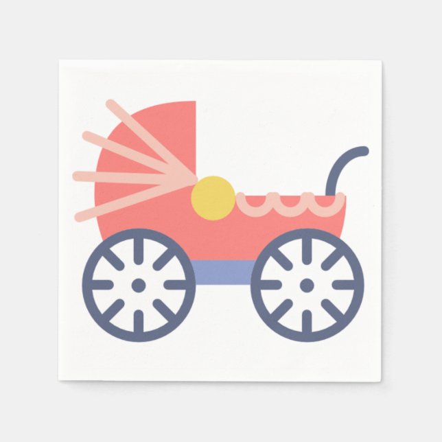 Serviette En Papier bébé buggy (Devant)