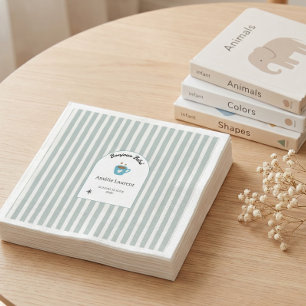 Serviette En Papier Bébé Café Est Infusé Baby Shower Moderne Viral