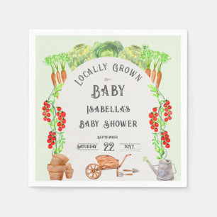 Serviette En Papier Bébé cultivé localement, Baby Shower Marché de fer