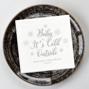 Serviette En Papier Bébé d'hiver Il fait froid dehors Baby shower