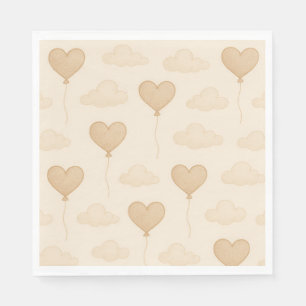 Serviette En Papier Bébé doux Eléphant Baby shower Ballons