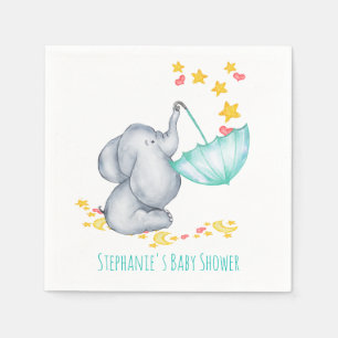 Serviette En Papier Bébé Eléphant Catching Falling Stars Baby shower
