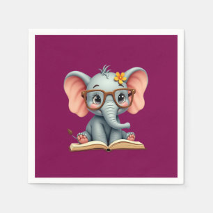 Serviette En Papier Bébé Éléphant Sage
