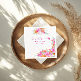 Serviette En Papier Bébé en Fleur douche fleurie d'été