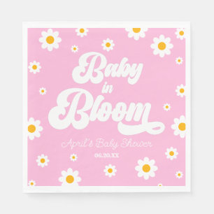Serviette En Papier Bébé En Fleur Fleur Fleur Fleur Fleur Baby shower 