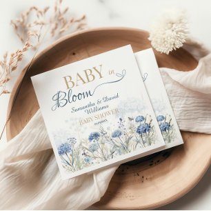 Serviette En Papier Bébé en fleurs Prairie bleue Fleur sauvage Botaniq