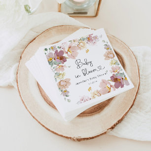 Serviette En Papier bébé fleur sauvage en fleur baby shower serviettes