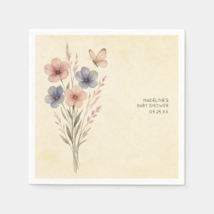 Serviette En Papier Bébé fleur sauvage en fleurs bébé