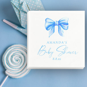 Serviette En Papier Bébé garçon shower arc-en-ciel bleu