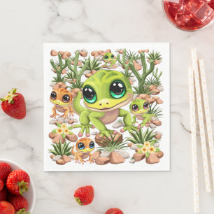 Serviette En Papier Bébé Geckos jote personnages de dessin