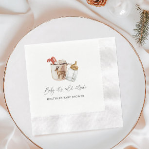 Serviette En Papier Bébé Il fait froid dehors Baby shower d'hiver conf