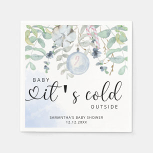 Serviette En Papier Bébé il fait froid dehors invitation baby shower