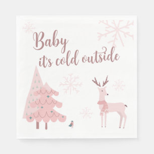 Serviette En Papier Bébé Il fait froid dehors Napkin