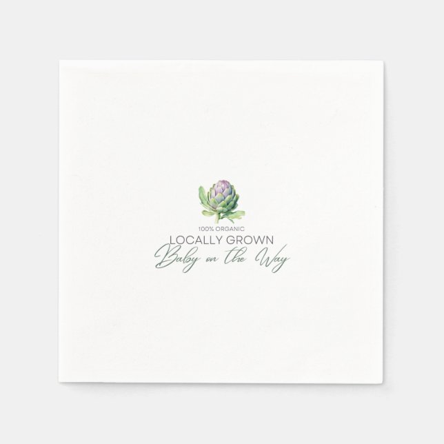 Serviette En Papier Bébé local sur le chemin - Artichoke - Vert (Devant)