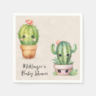 Serviette En Papier Bébé mignon Cactus Baby shower Succulent