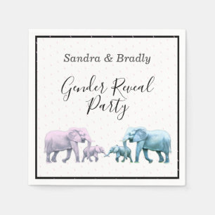 Serviette En Papier Bébé mignon fille rose Eléphants Baby shower moder