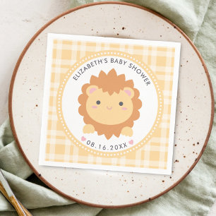 Serviette En Papier Bébé mignon Lion Cub Baby shower neutre genre
