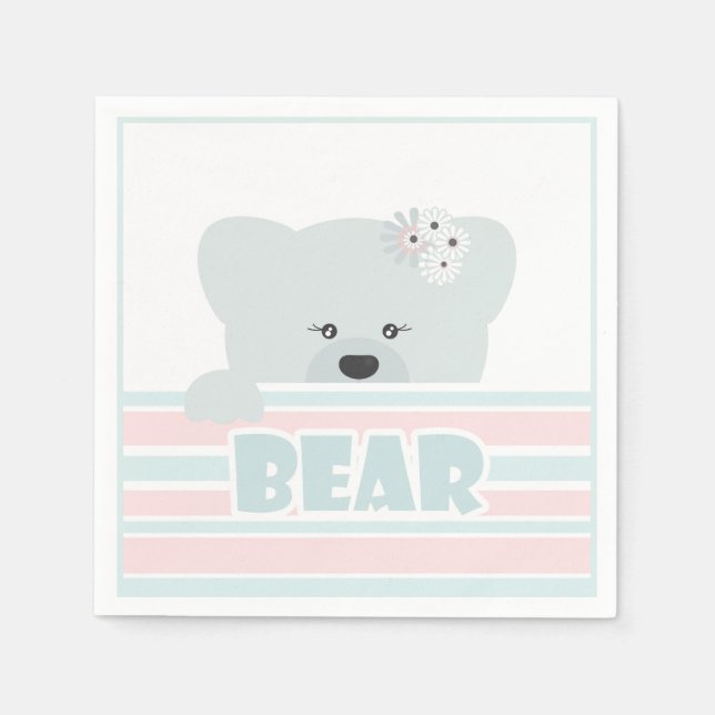 Serviette En Papier Bébé, ours, petit ours (Devant)