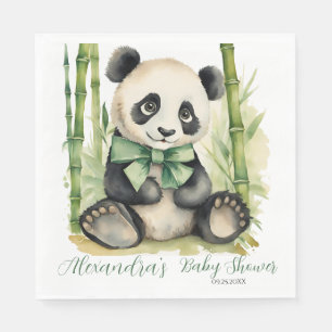 Serviette En Papier Bébé Panda Ours Baby shower neutre de genre