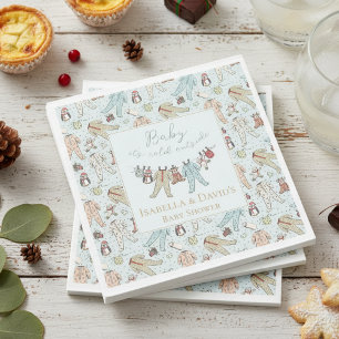 Serviette En Papier Bébé son Baby shower froid à l'extérieur de l'hive