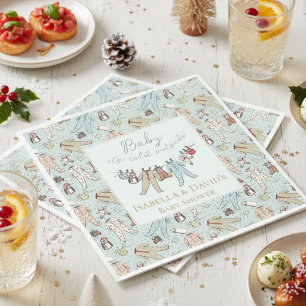 Serviette En Papier Bébé son Baby shower froid à l'extérieur de l'hive