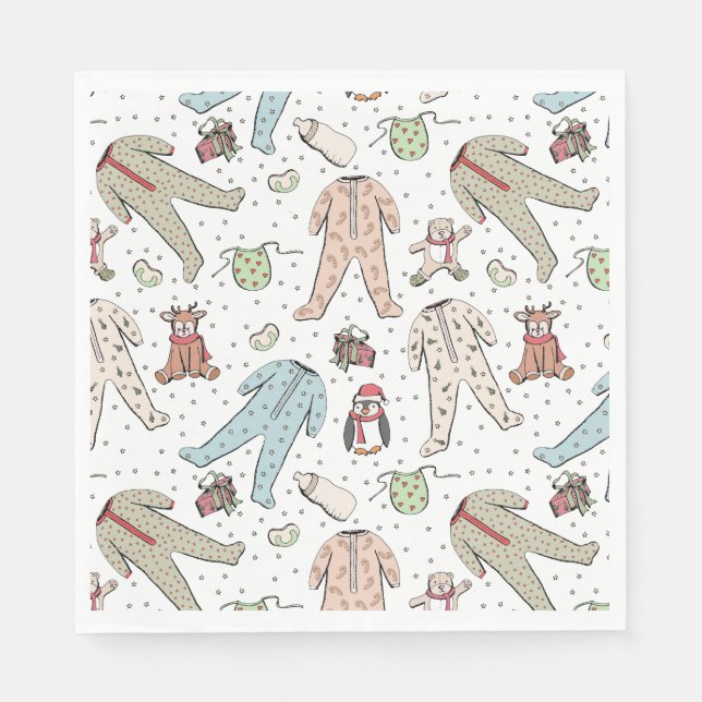 Serviette En Papier Bébé son Baby shower froid à l'extérieur de l'hive (Devant)