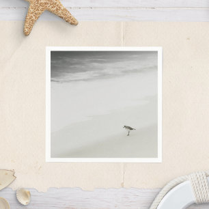 Serviette En Papier Bécasseau côtier sur la plage