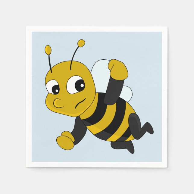 Serviette En Papier Bee cartoon napkins (Devant)