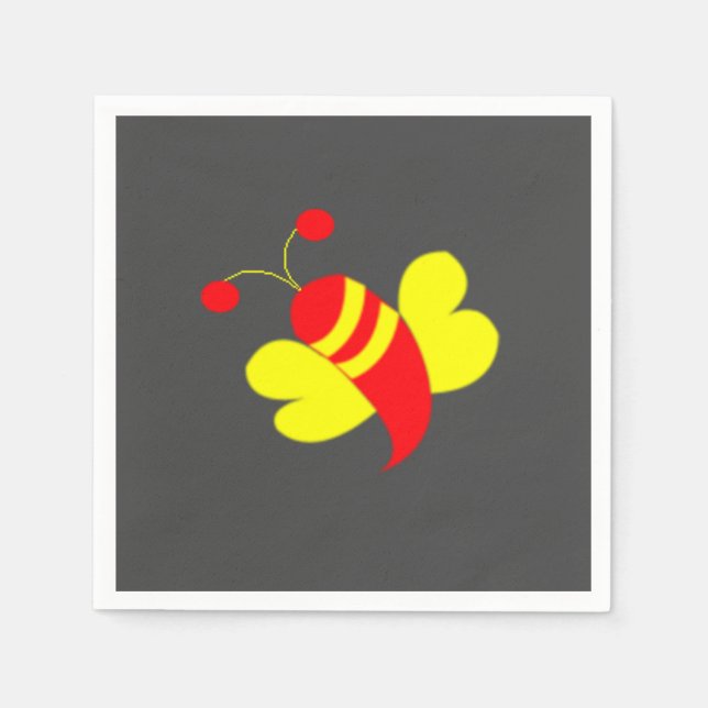 Serviette En Papier Bee Honey Bee Bumble Bee Party (Devant)